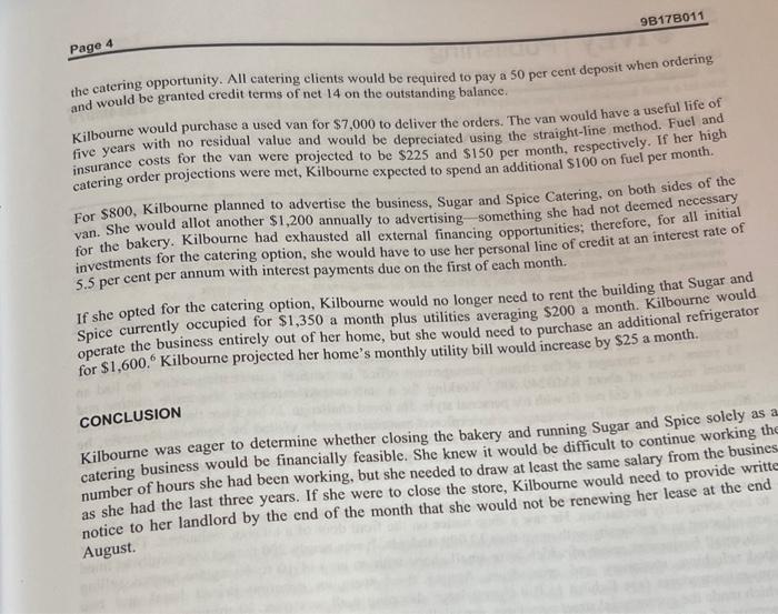 Case Study #4 Read the case study Sugar and Spice