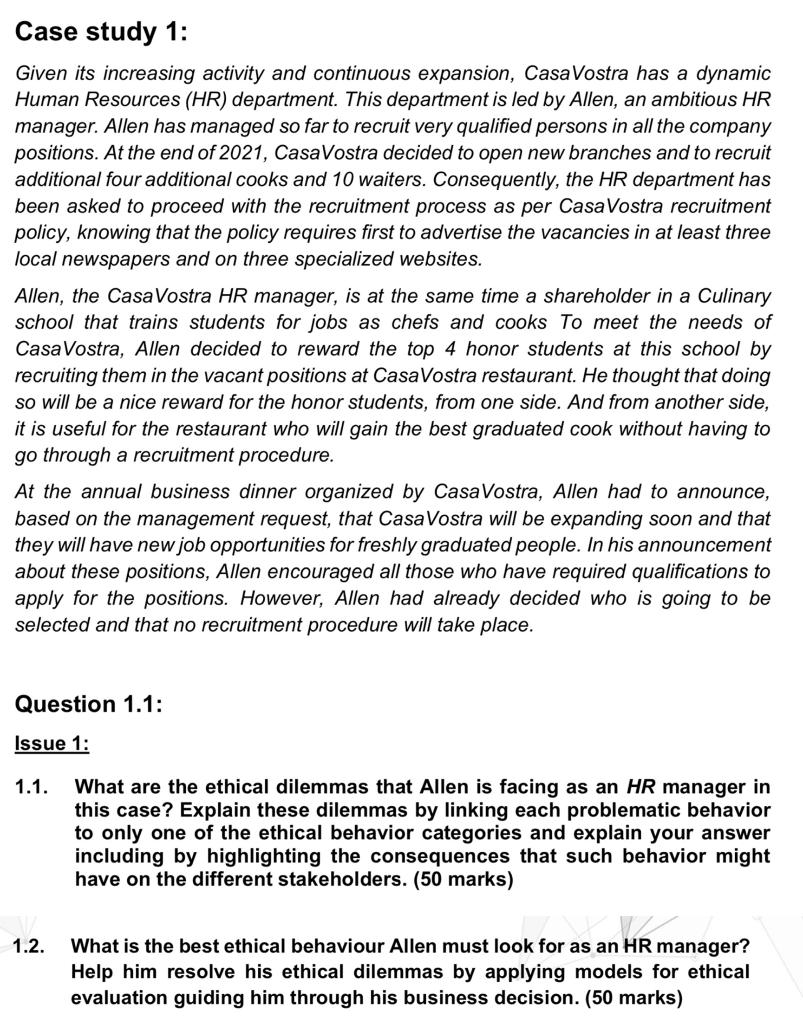 (((( must be at least 500 words )))) Case study