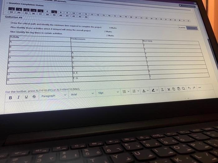 2 Question corps 10 12 Question 44 41 Draw the