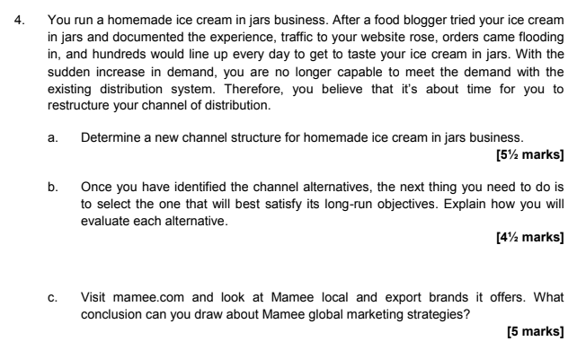 4. You run a homemade ice cream in jars business.