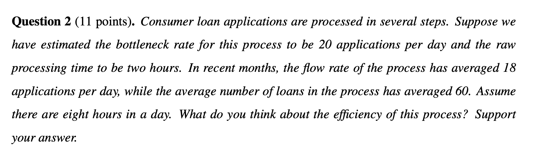 Question 2 (11 points). Consumer loan