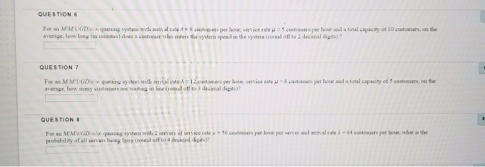 please answer 6,7,& 8 QUESTION 6 ForM MIGD O