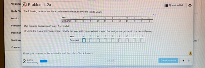 Assignme Problem 4.2a Question Help Study Pla The