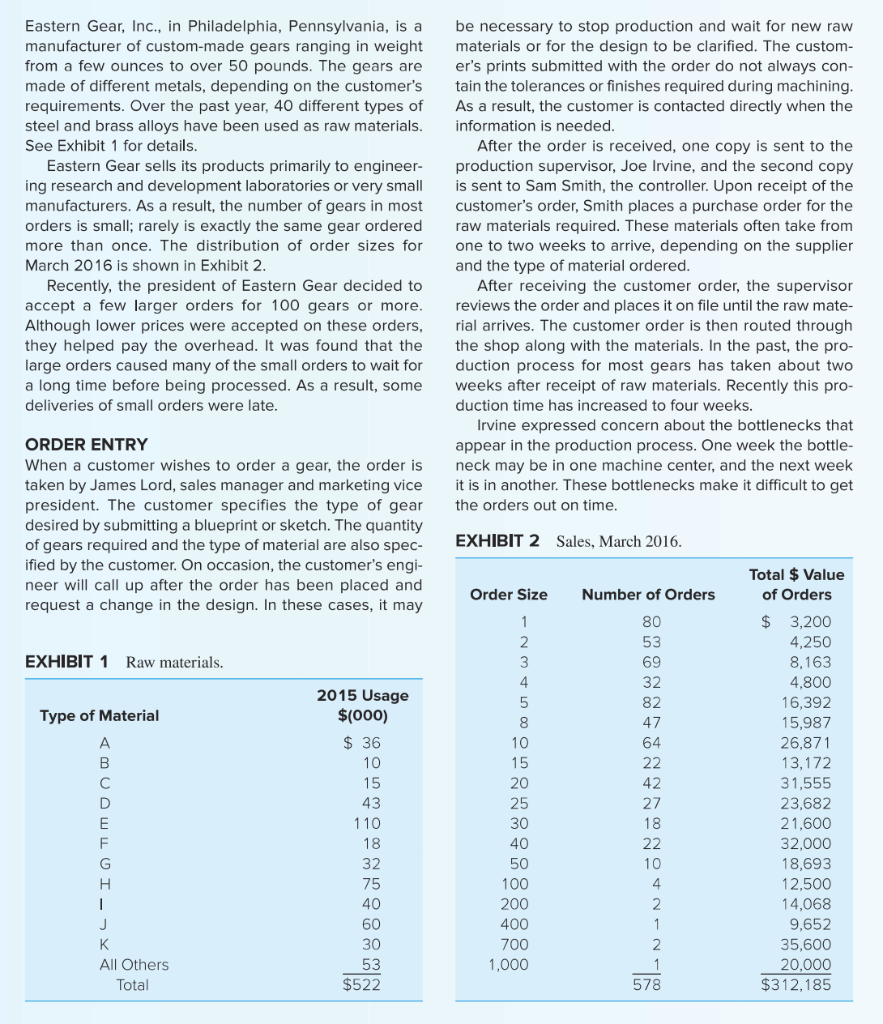 1. Develop a Cause and Effect Diagram based on