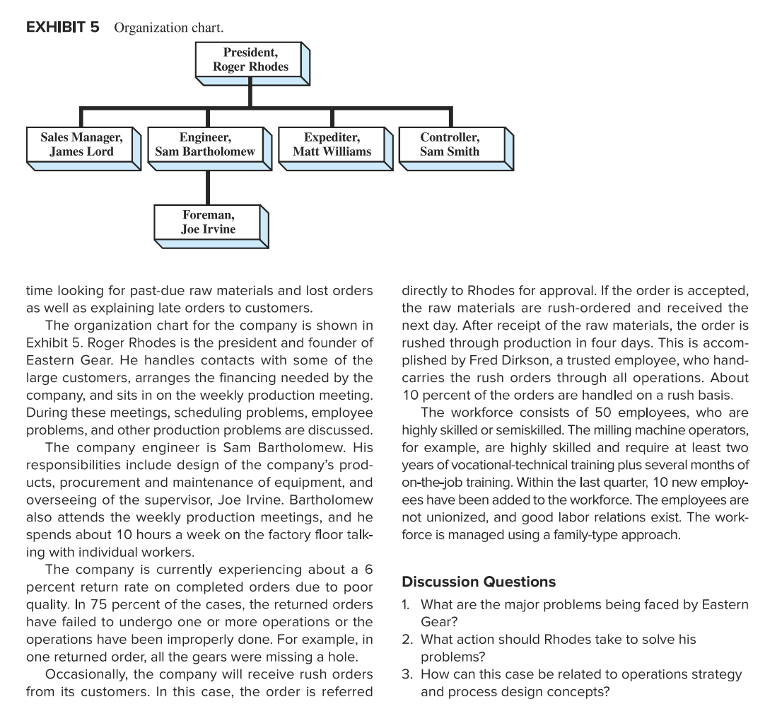 1. Develop a Cause and Effect Diagram based on