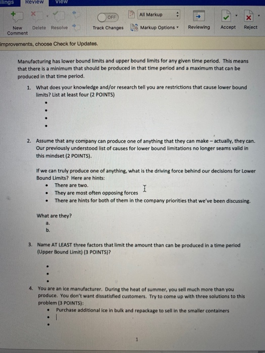 ilings Review View t t OFF Track Changes All