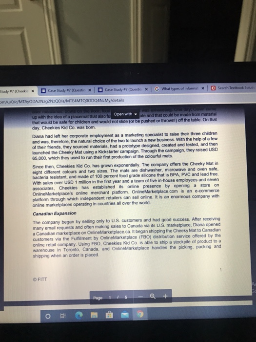 case study International Sales and Marketing