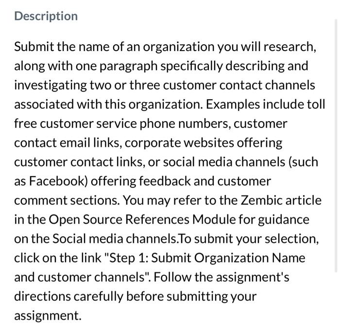 Submit the name of an organization you will