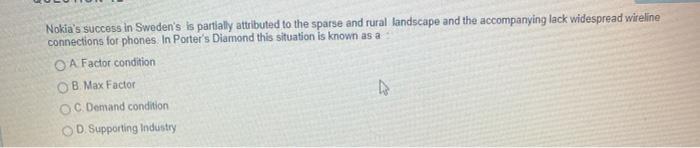 Nokia's success in Sweden's is partially