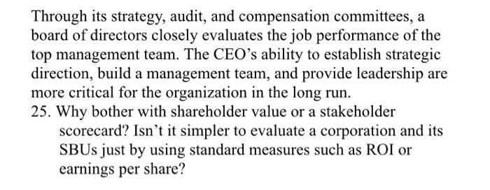 Through its strategy, audit, and compensation