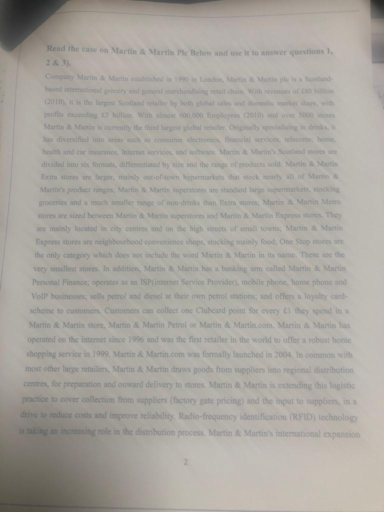 Read the case on Martin & Martin Plc Below and