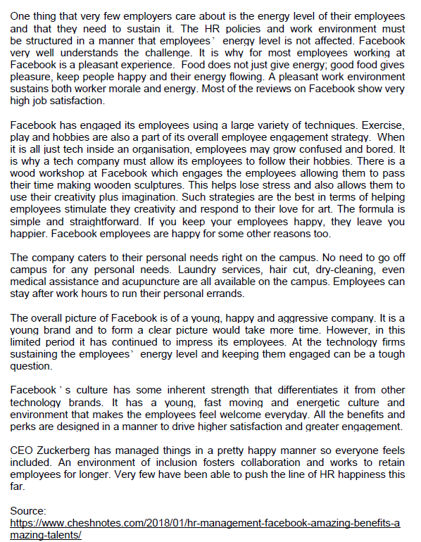 Managing Human Resources Question 1 Describe FIVE