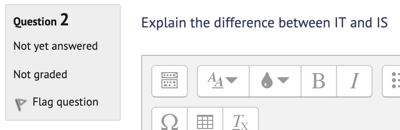 Question 2 Explain the difference between IT and