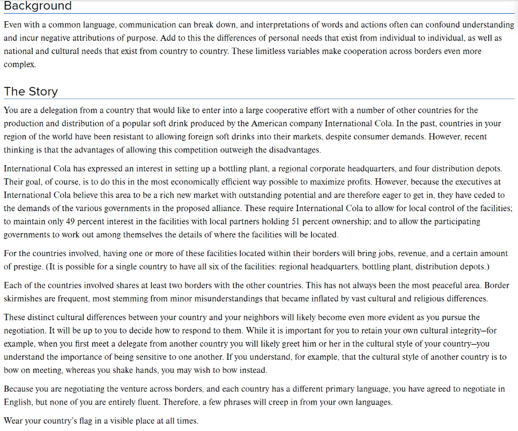 Question: Background Even with a common language,