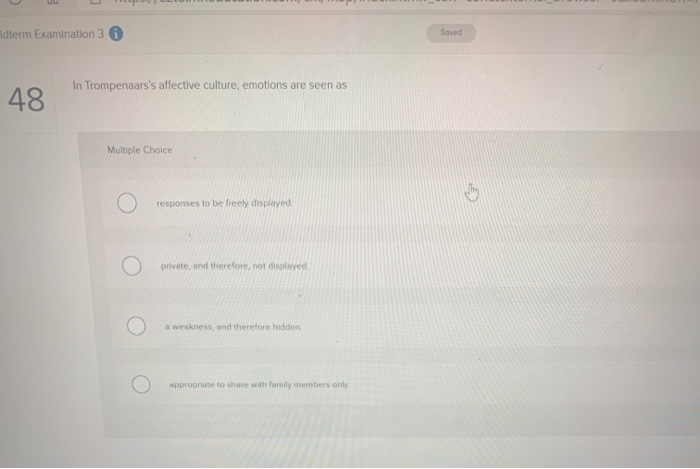 term Examination 3 Saved Which characteristic