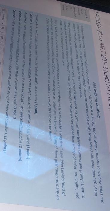 FA 2020-21 >> MKT 201-3 (Lec) >> PINTO 5 John