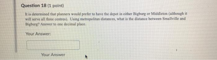 Question 18 (1 point) It is determined that