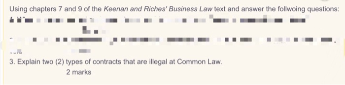 Using chapters 7 and 9 of the Keenan and Riches'