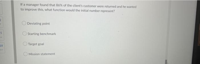 If a manager found that 86% of the client's