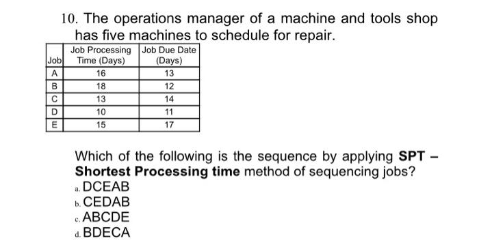 Just answer those question without explanation as