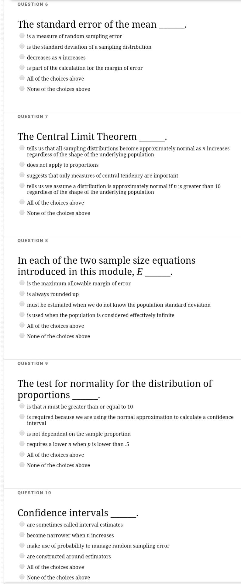QUESTION 1 We use probability to control