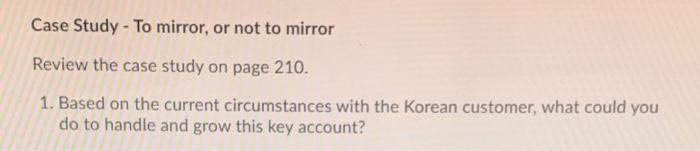 Case Study - To mirror, or not to mirror Review