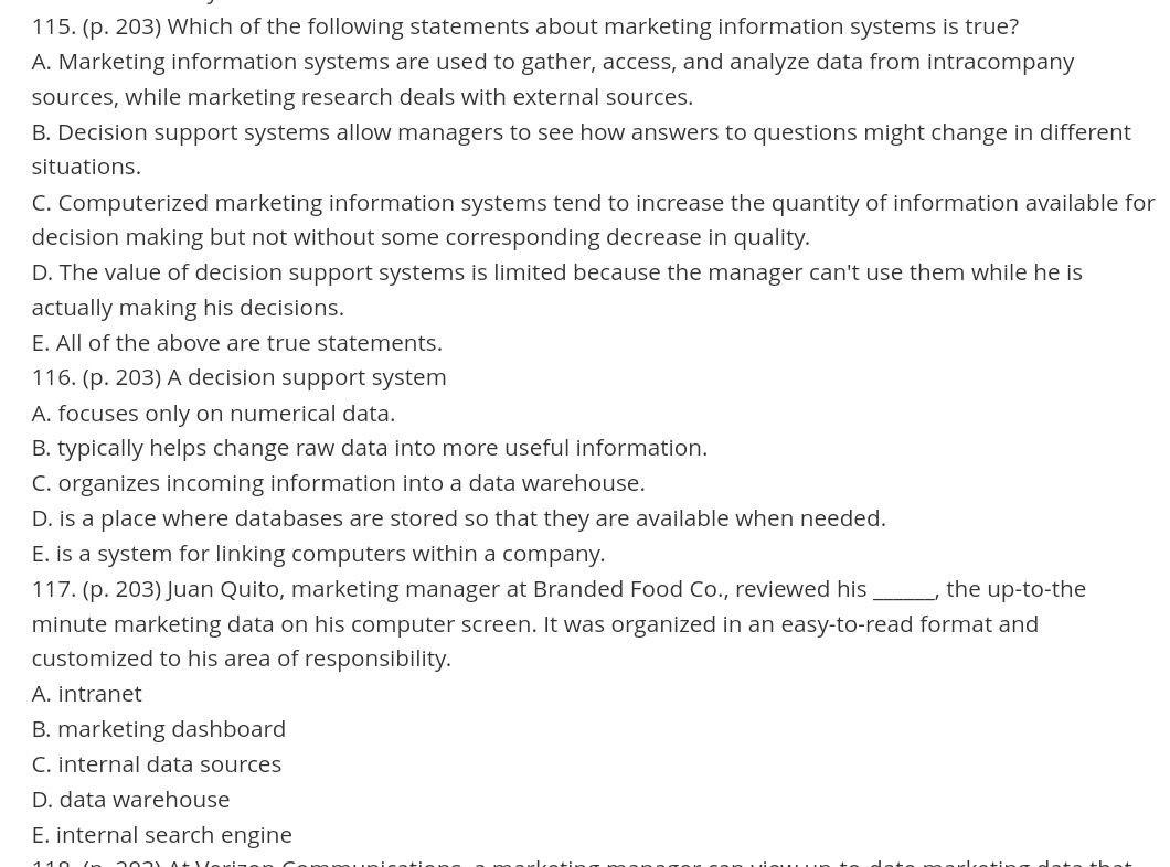 115. (p. 203) Which of the following statements
