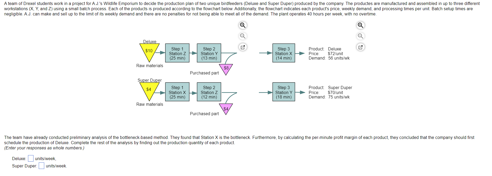 A team of Drexel students work in a project for
