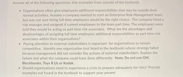 Answer all of the following questions. Use