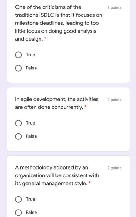 2 points One of the criticisms of the traditional