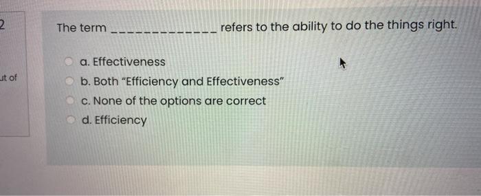 2 The term refers to the ability to do the things