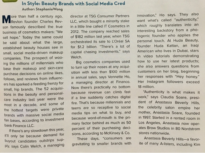 Please explain In Style: Beauty Brands with