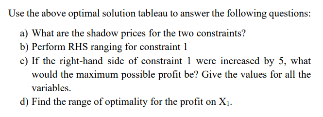 Consider the following linear programing problem: