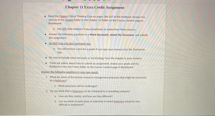 Chapter 11 Extra Credit Assignment Read the appos