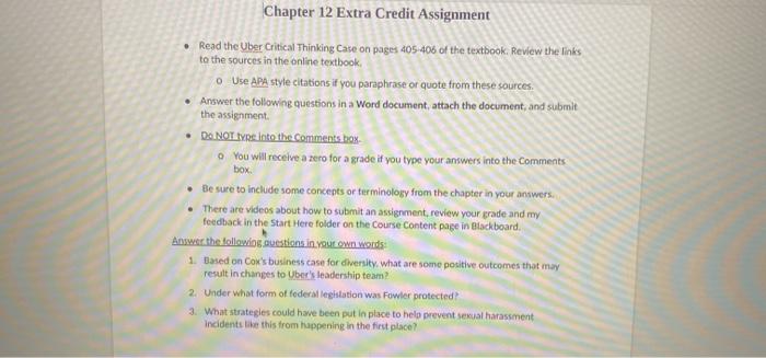 Chapter 11 Extra Credit Assignment Read the appos