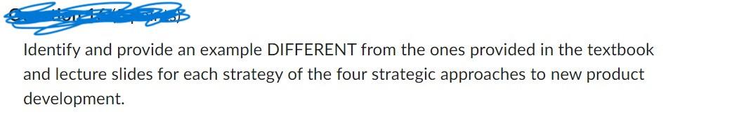 Identify and provide an example DIFFERENT from