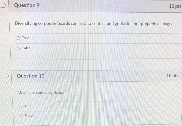 Question 7 10 pts Differences always lead to