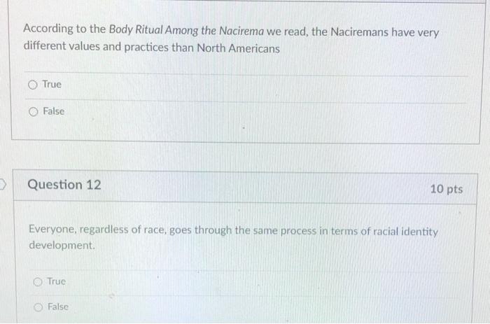 Question 7 10 pts Differences always lead to