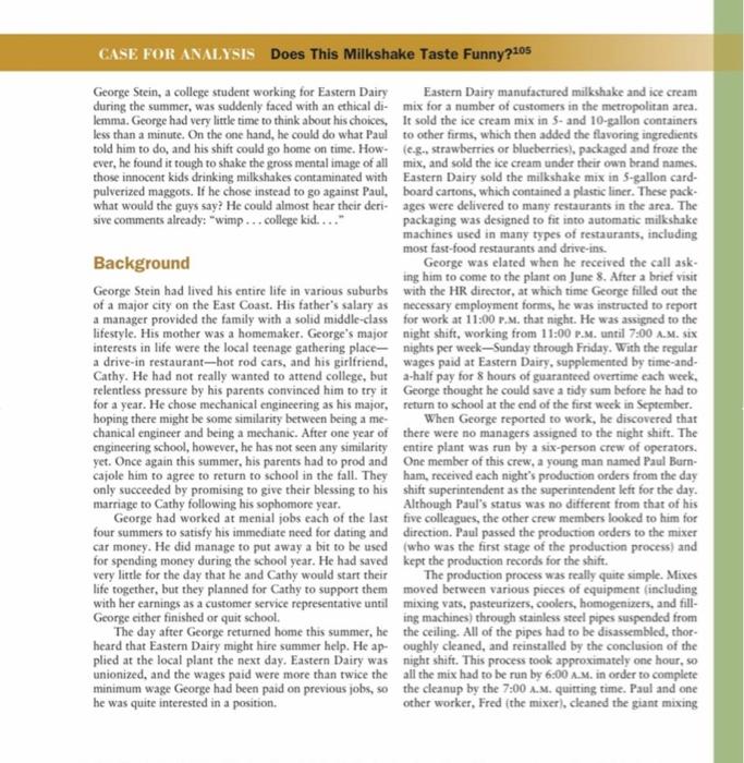 Short summary and personal conclusion please CASE