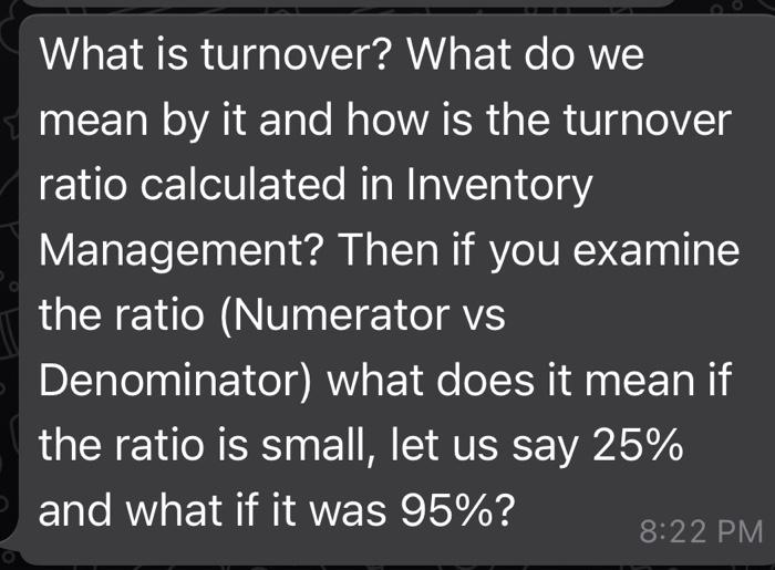 What is turnover? What do we mean by it and how