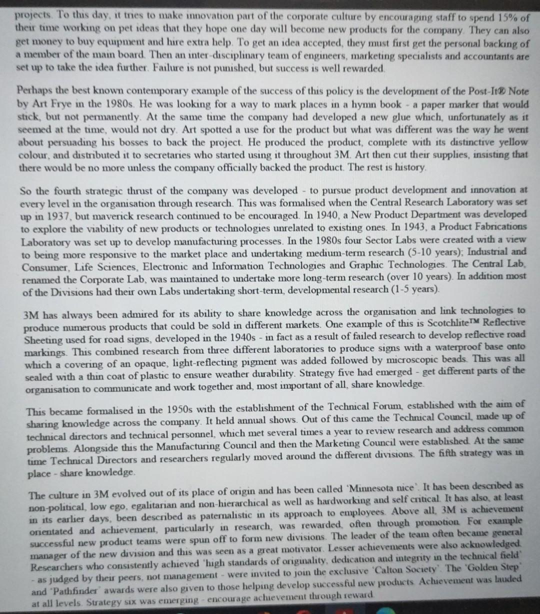 Asap Q. No. 2 Case Studies in Entrepreneurship 3M