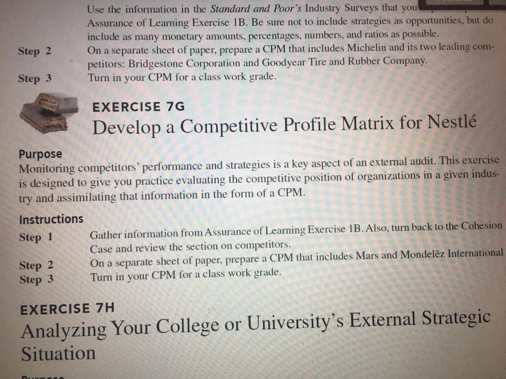 Develop a Competitive Profile Matrix for Nestle