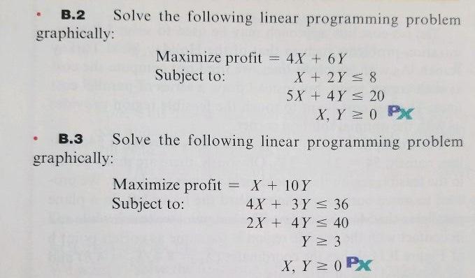 B.2 Solve the following linear programming