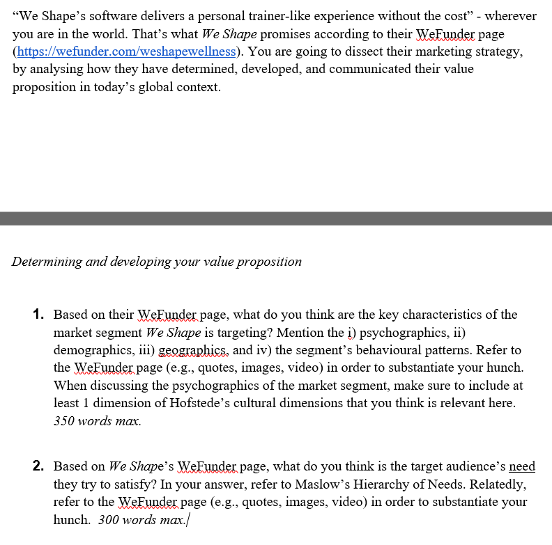 "We Shape's software delivers a personal trainer-like experience without the cost" -