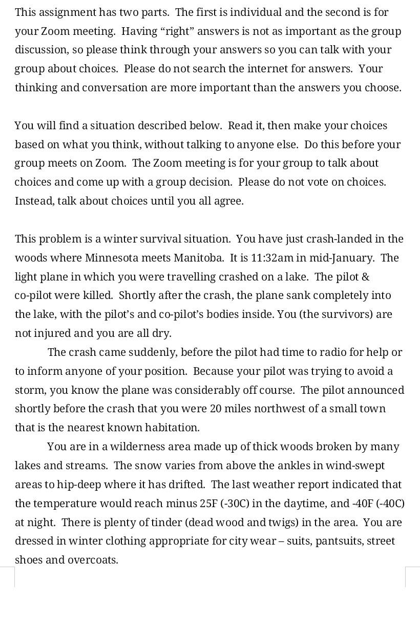 This assignment has two parts. The first is