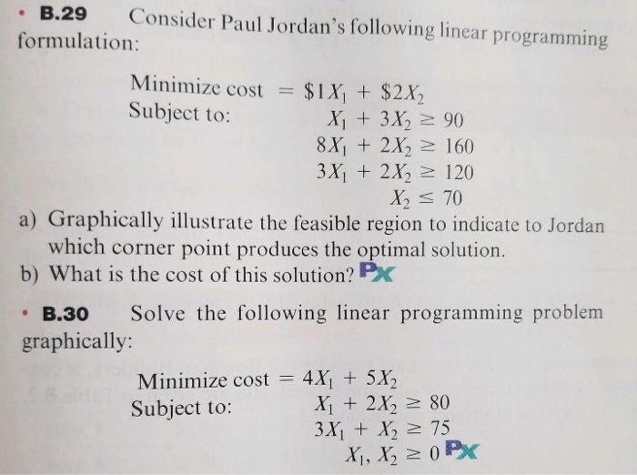 B.2 Solve the following linear programming