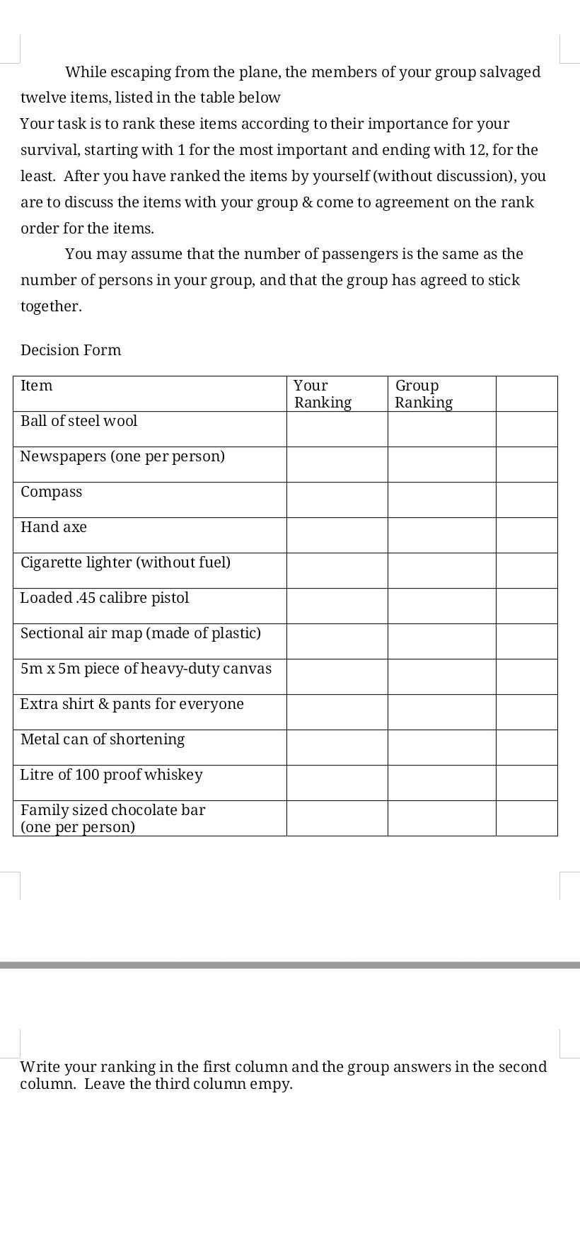 This assignment has two parts. The first is