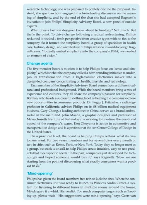 Case study 10.6 Royal Philips Electronics (This