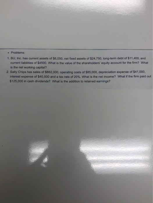 what is meant by financial leverage? . Problems