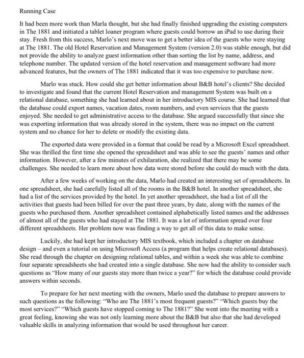 plz read the case study and answer the given